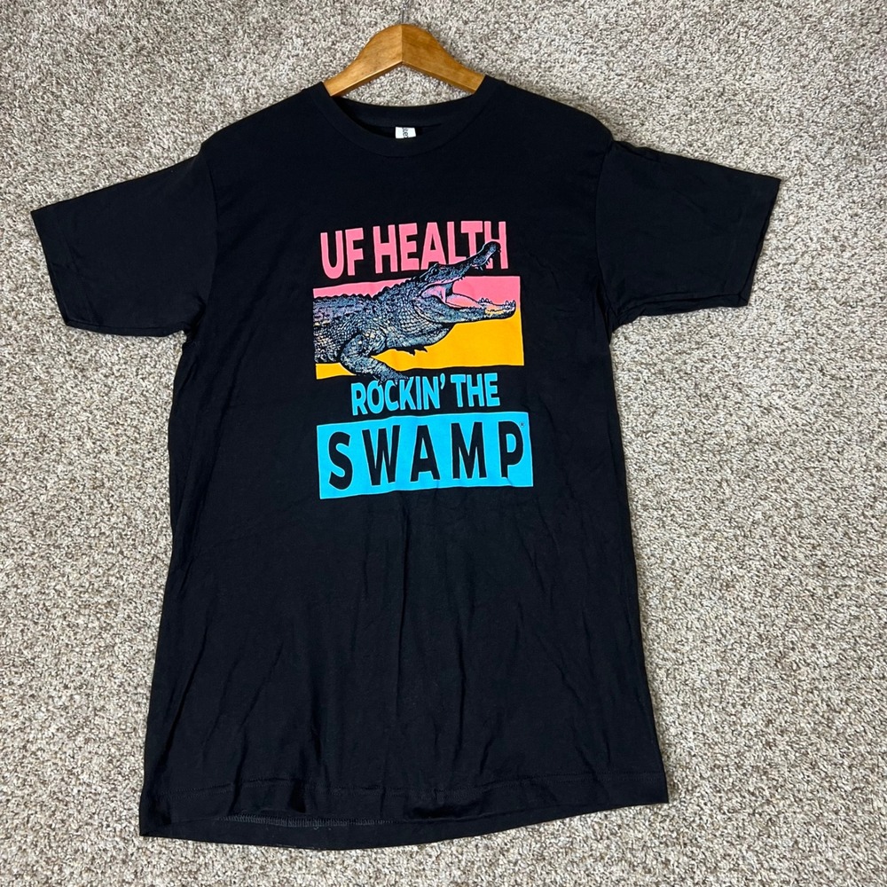 UF Health Rockin The Swamp Alligator Graphic T-Shirt Black Medium UF Florida